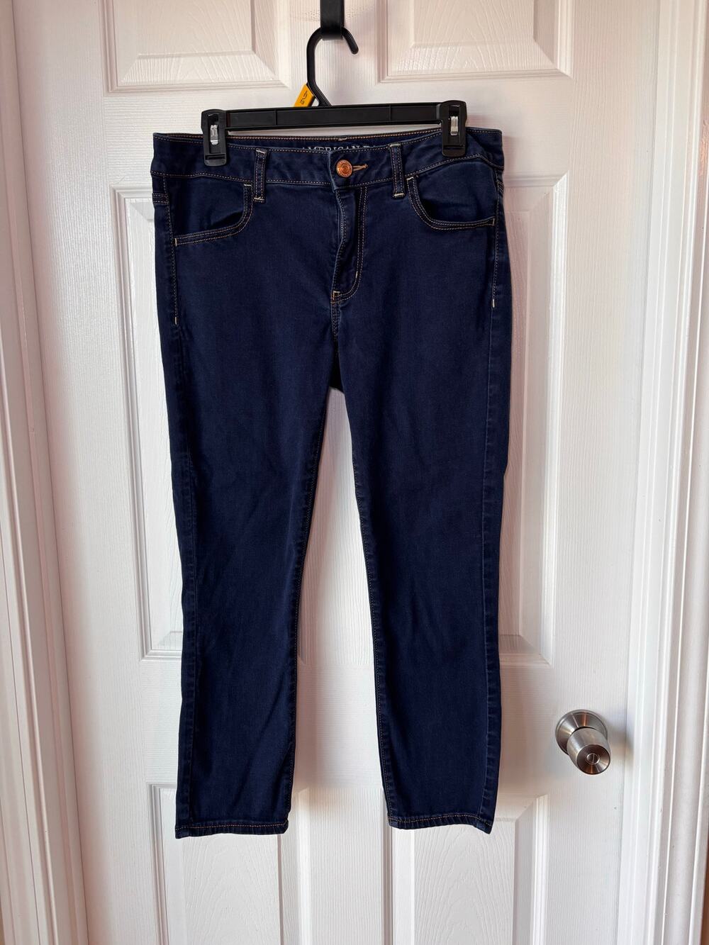 American Eagle Jegging Crop Jeans Women’s 12 Dark Wash Super Super Stretch